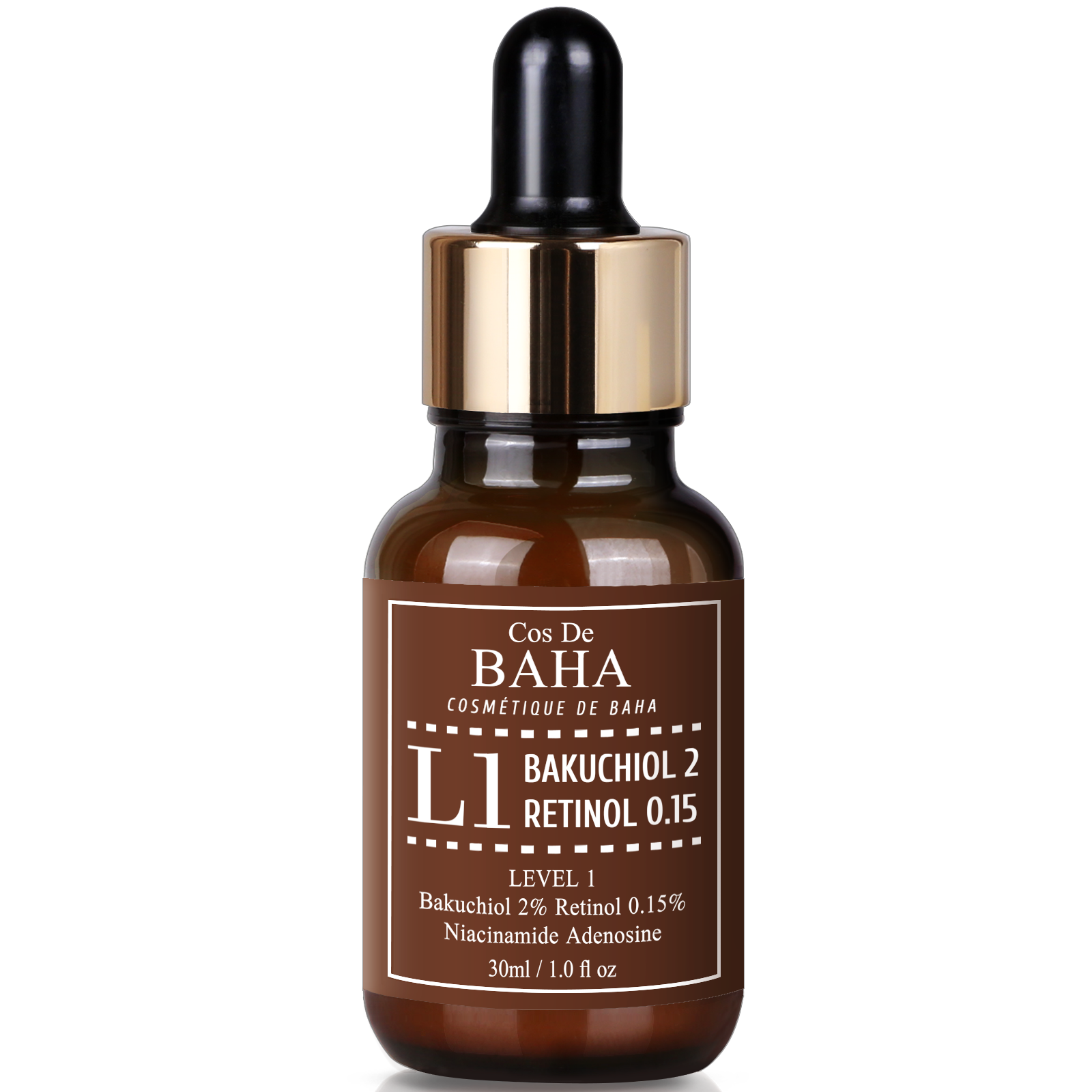 Bakuchiol 2% Retinol 0.15% Niacinamide Vitamin E Serum (L1) (30ml)