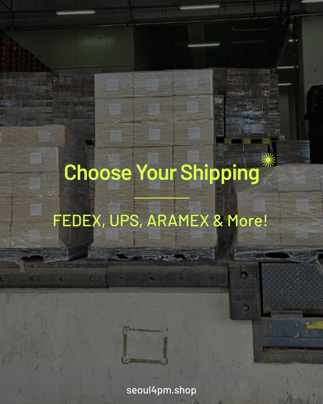 Choose Your Shipping : FEDEX, UPS, ARAMEX & MORE!