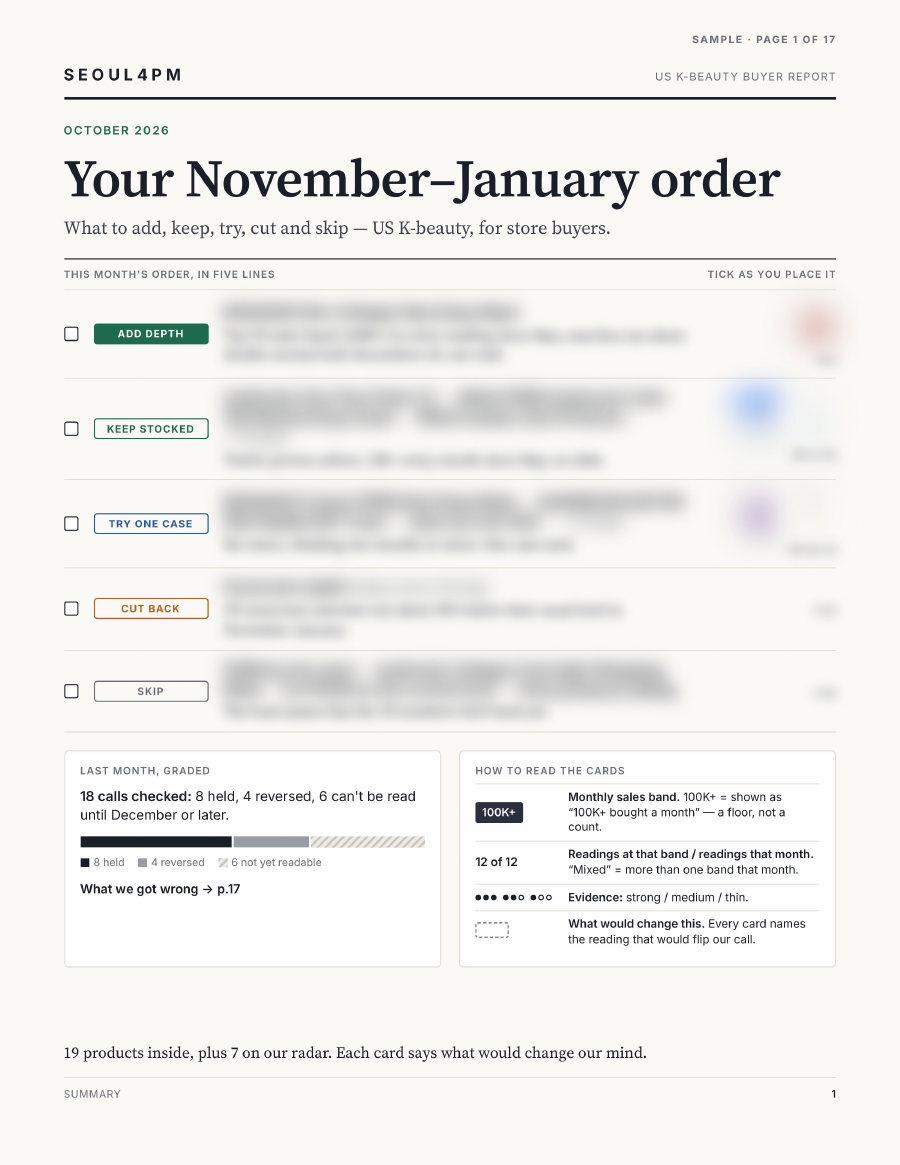 US K-Beauty Buyer Report, Issue 3, October 2026