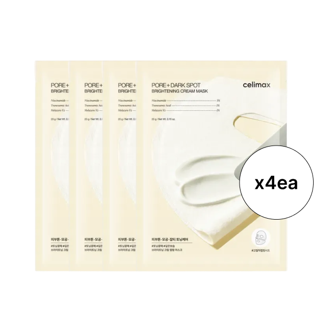 Pore+Dark Spot Brightening Cream Mask 4ea (20 g / Net Wt. 0.70 oz. X 4EA)