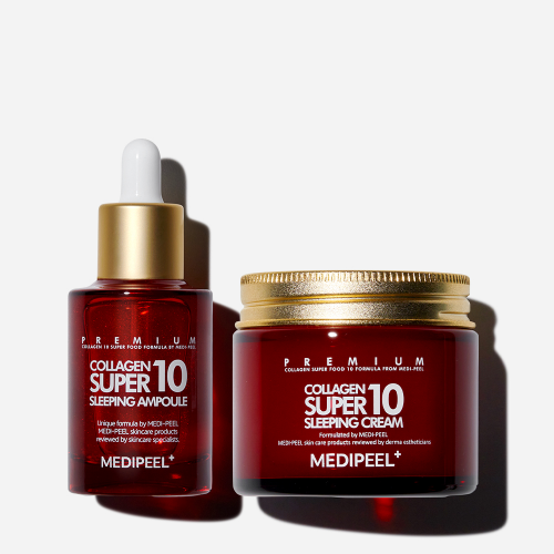 Collagen Super 10 Sleeping Care Set (Ampoule, Cream) (30ml/10g)