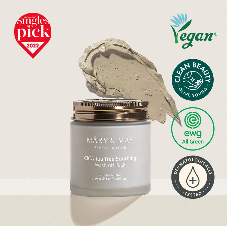 Vegan CICA TeaTree Soothing Wash off Pack (125g)