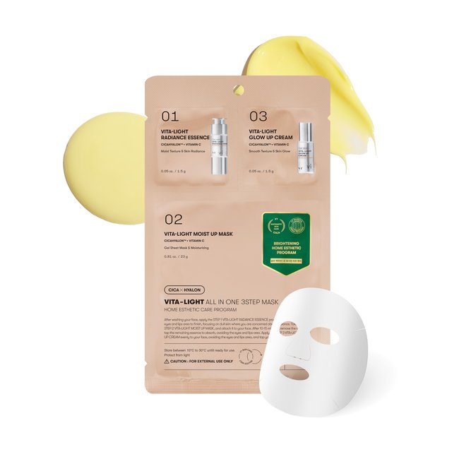 VT VITA-LIGHT ALL IN ONE 3STEP MASK (STEP1,3 - 1.5g /
STEP2 - 24g)