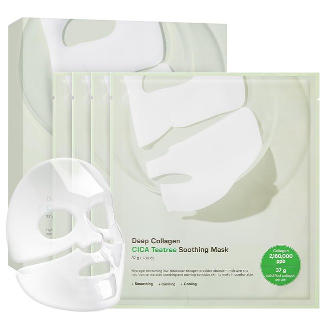 Deep Collagen Cica Teatree Soothing Mask 37g*4ea (37g*4ea)