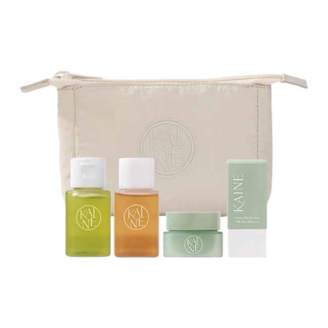 Travel Kit (Toner + Cleanser + Cream + Sunscreen in a Pouch) (-)
