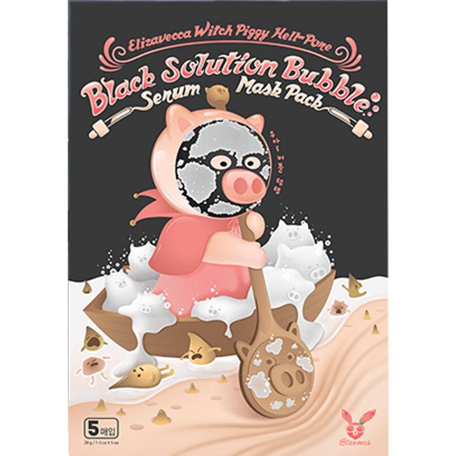 Witch Piggy Hell-Pore Black Solution Bubble Serum Mask Pack (25g*5ea)